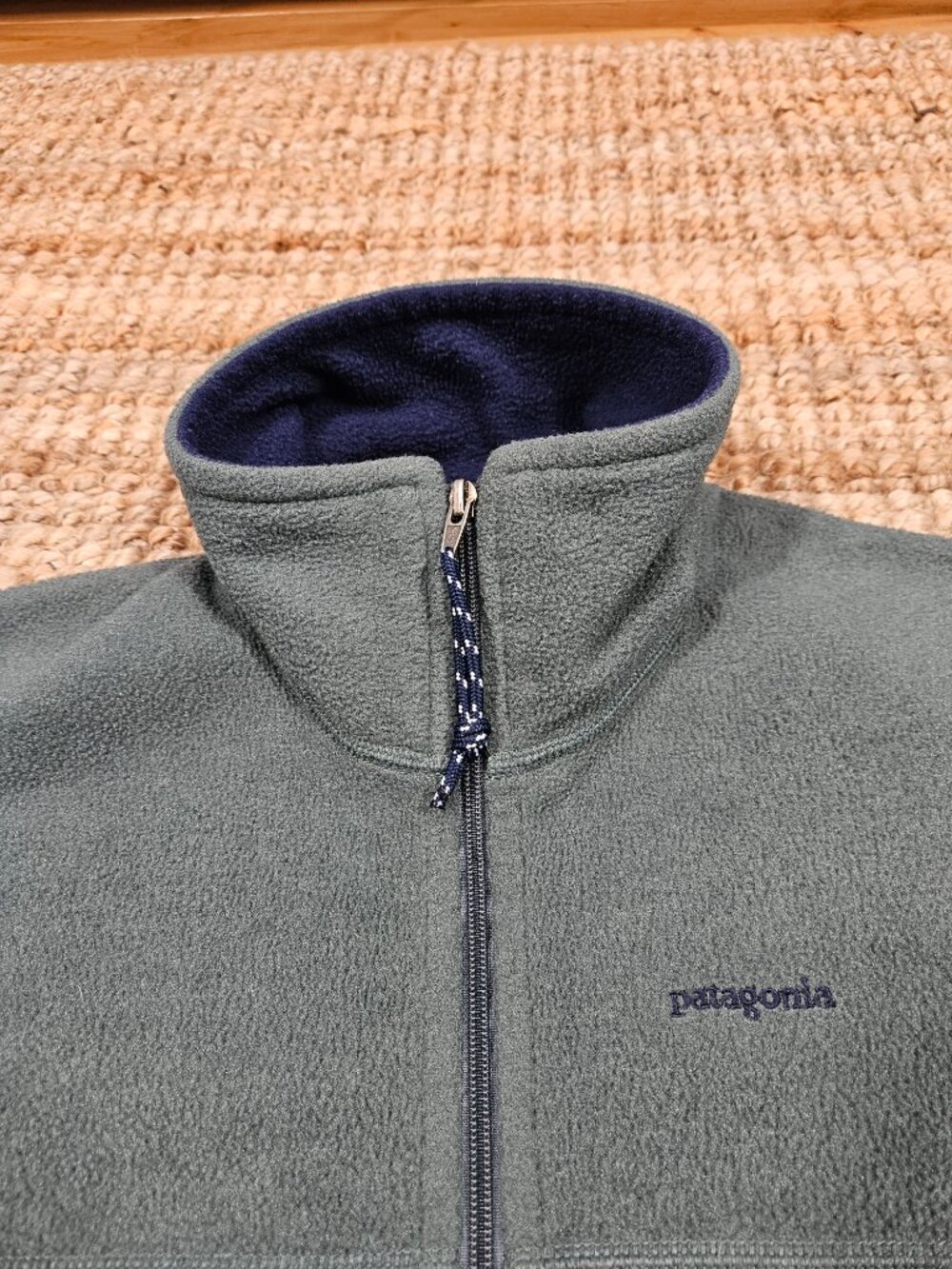 Vintage Patagonia Synchilla Fleece Jacket 90s USA Small Green Full Zip Outdoor